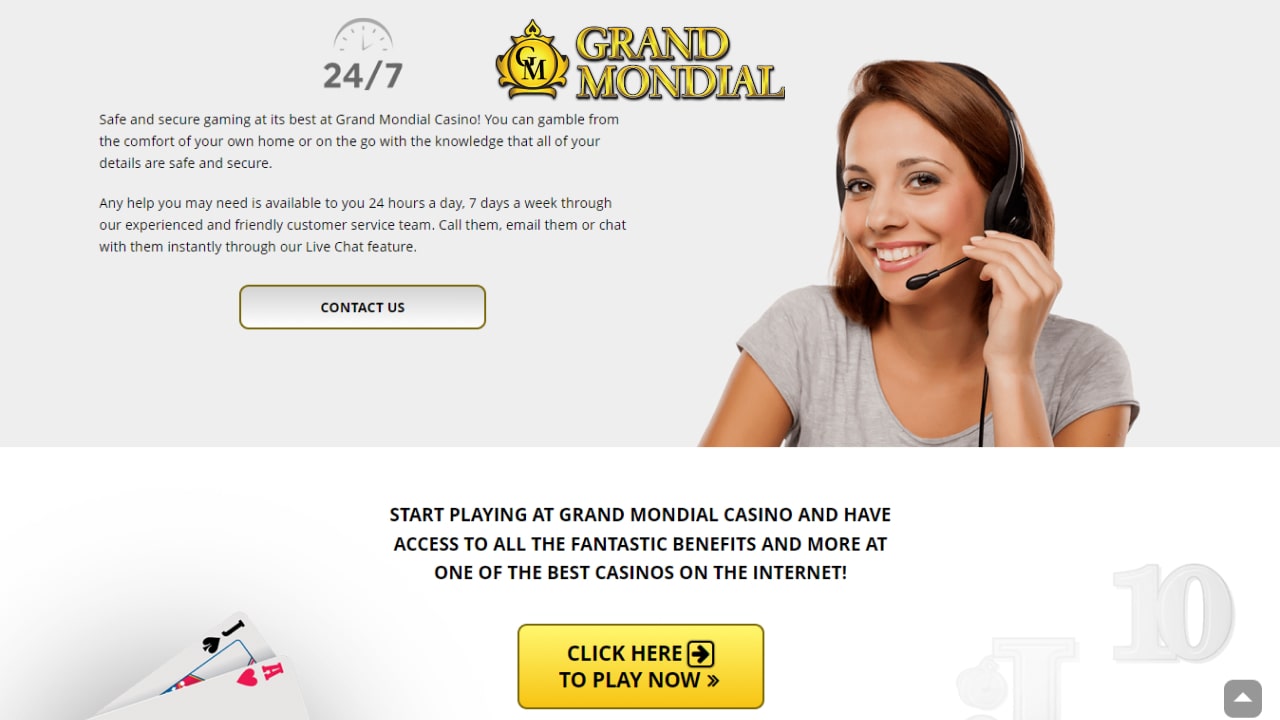 Grand mondial casino customer support