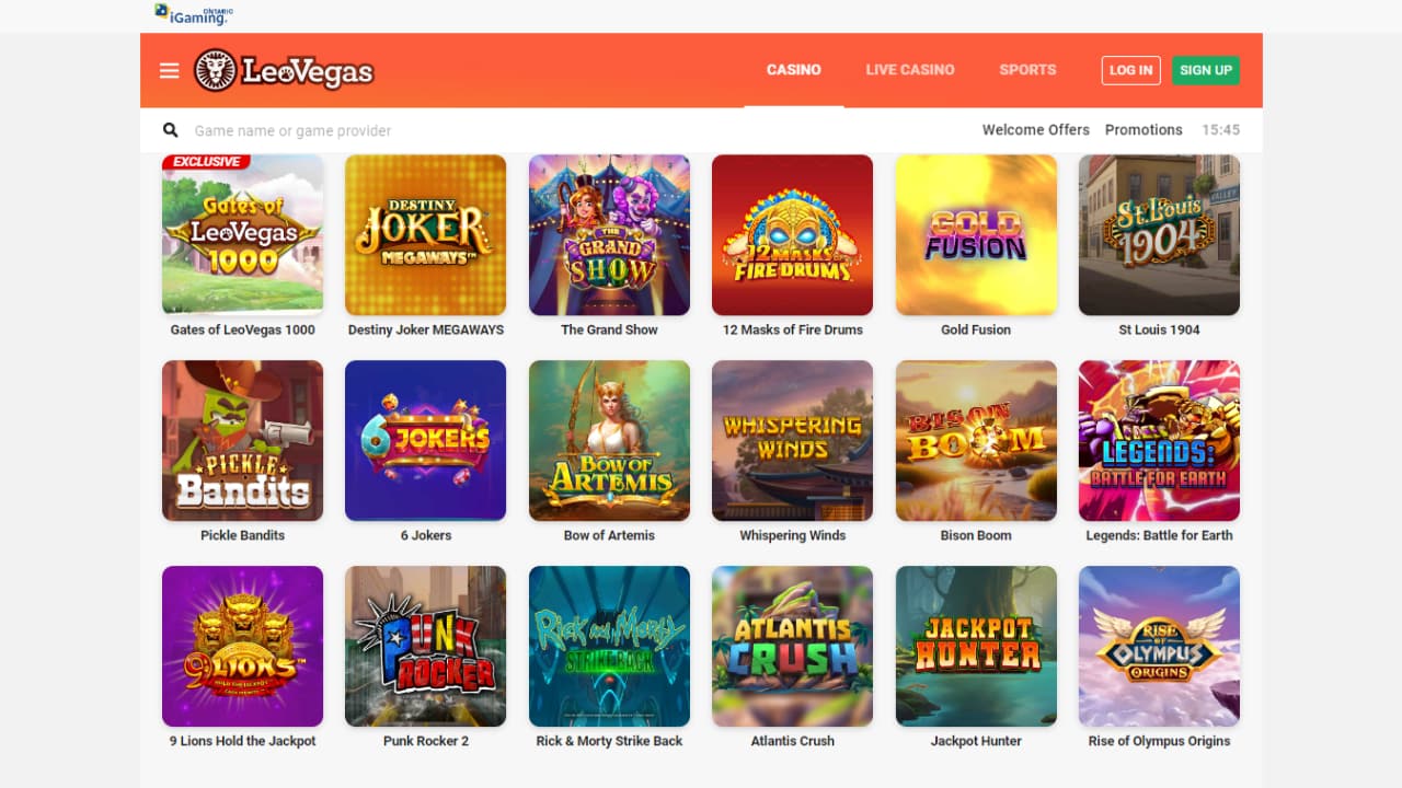 LeoVegas online games